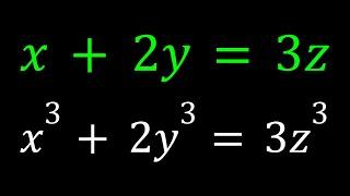 Solving An Interesting Cubic System for x + y + z