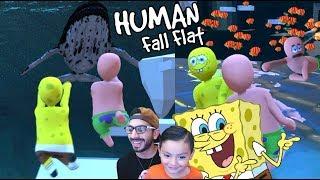 Karim es Bob Esponja | Mundo de Plastilina Human Fall Flat | Juegos Karim Juega