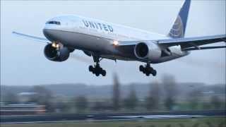 GO-AROUND - United Boeing 777-200ER at Brussels Airport