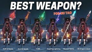 HER BEST WEAPON? - Hu Tao 5-STAR Weapon Test (w/ R5 Dragon's Bane) | Genshin Impact