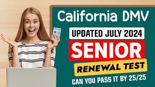 California DMV Senior Renewal Test 2024 | California DMV Written Test 2024 | DMV Practice Test 2024
