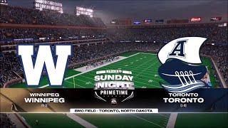 Madden 25 CFL Winnipeg Blue Bombers vs Toronto Argonauts