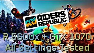 Riders Republic Beta Benchmark on Ryzen 5600x + GTX 1070 | All Graphics Settings Tested.