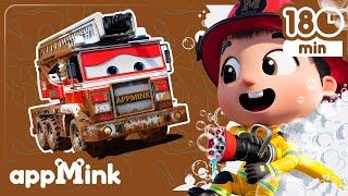  Fire Truck's  Bubble Bath  #appmink #nurseryrhymes #kidssong #cartoon #kids