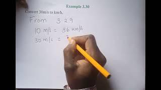 GRADE 7: SPEED - CONVERSION FROM m/s to km/h