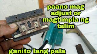 Paano mag adjust ng planer blade | maynard collado