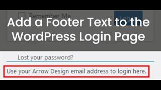 Add a Footer Text to the WordPress Login Page