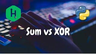 198 - Sum vs XOR | Bit Manipulation | Hackerrank Solution | Python