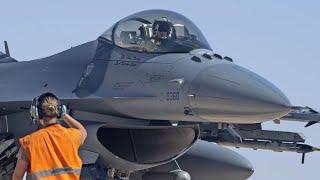 F-16C Fighting Falcon Fighter Jet Take Off at Israel (Blue Flag)