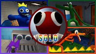 Rainbow Friends Full Gameplay SOLO NO BOXES - Chapter 1 Party Ending Full Walkthrough All Monsters