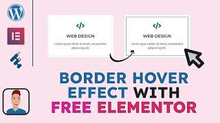 Elementor Tutorial for Card Border Hover Effect - CSS Hover Animation - Elementor Tutorial 2022
