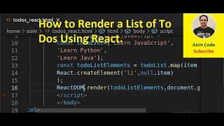 How to Render a List of To Dos Using React