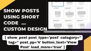 Show all posts by short code in WordPress || Show All Posts on a Single Page with load more button