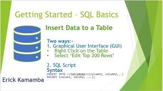 Microsoft SQL Database - Inserting New Records SOUND ON