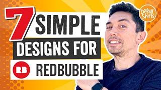 7 RedBubble Design Ideas. How to make quick and easy design for stickers. Step by step tutorial.