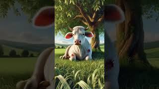 Beautiful story of a cow and four monkeys #animals​ #ai​ #viral​ #shorts​ #trending​ #youtubeshorts