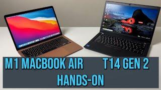 MacBook Air M1 vs ThinkPad T14 Gen 2 (Intel) Comparison