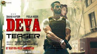 DEVA : TEASER | Shahid Kapoor | Pooja Hegde | ZEE Studio| Releasing in cinemas 14th feb 2025 YRF