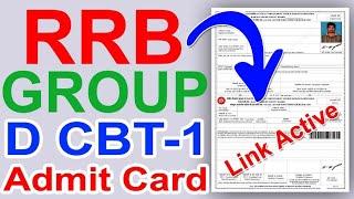 Group d admit card 2022 | Railway Exam date 2022 | RRB GROUP D Admit Card