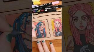 color tests on wood..#markers #sketchbook #drawing #animeart #colorprocess #animeart #sketch #anime