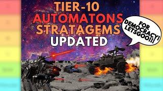 UPDATED TIER 10 BOTS STRATAGEMS TIERLIST | Helldivers 2