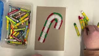 Oil Pastel Candy Cane Tutorial (Easy)