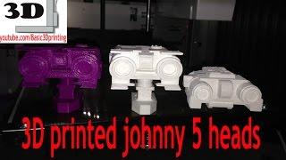 3D printed johnny 5 head's on a xyz printer da Vinci 3D Printer