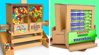 2 Amazing Candy Dispensers from Cardboard || Easy And Fun Candy Storage Devices