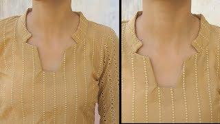 Easy Half Collar with Round Neck Cutting and Stitching/for beginners (Lsize)