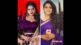 V. j. Chitra Modal dress Vs Saree  which one is best comment below  Ak family @shorts#