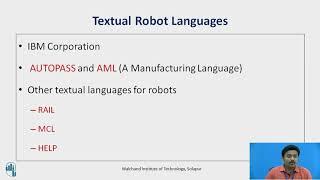 Robot Programming Languages Part I