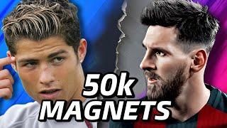 Using MAGNETS To Create Ronaldo And Messi Portrait! EPIC