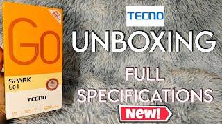 TECNO SPARK GO 1 UNBOXING AND FULL SPECIFICATIONS 2024