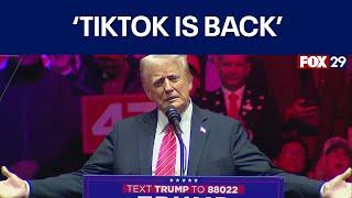 Trump announces 'TikTok is back' during pre-Inauguration Day rally