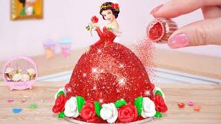 SNOW WHITE CAKE  Wonderful Miniature Princess Pull me up Cake Decorating  Mini Cakes Making