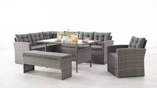 Marbella 9 Seat Rattan Garden Dining Set from Furniturebox UK