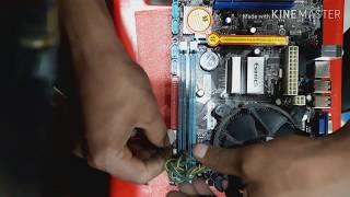 How to make  desktop cpu set up motherboard esonic g41 processor and ram cooler fun set Bangladesh