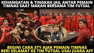 PAES MARSELINO PIMPIN NYANYI! KEHANGATAN & TINGKAH JAIL PEMAIN TIMNAS SAAT MAKAN BERSAMA TIM FUTSAL