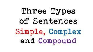 Three Types of Sentences: Simple, Complex, and Compound