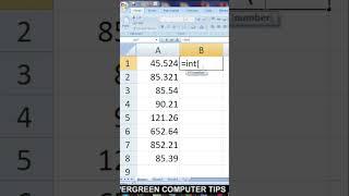 Int Formula in excel #shorts #excel #viral #trendingshorts #youtubeshorts #new #exceltutorial