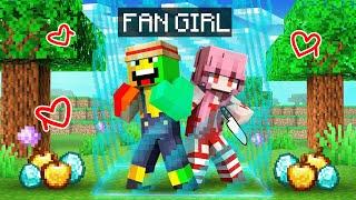 BLOQUÉ sur un BLOCK avec une FAN GIRL FOLLE sur Minecraft !