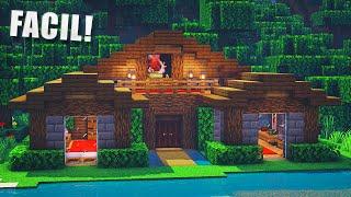 Cómo hacer una casa BONITA para SURVIVAL en Minecraft (FÁCIL Y RÁPIDO) (#6)