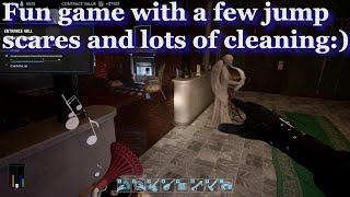 Haunted House Renovator gameplay - Steam Demo Playtest - Cleaning Simulation - Creepy + puzzles