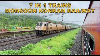 [7 in 1] Monsoon Konkan Railway : Vande Bharat Express + Humsafar + Mandovi + Netravati + Many more