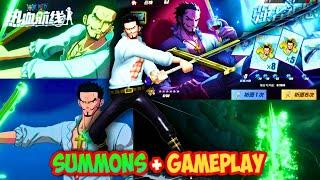 Dracule Mihawk V2 Summons + Gameplay in One Piece Fighting Path | OPFP