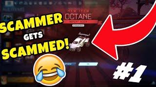 FUNNIEST SCAMMER SCAMS HIMSELF IN ROCKET LEAGUE!! (SCAMMER GETS SCAMMED)  #1