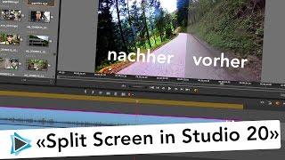 Pinnacle Studio 20 Deutsch Split Screen vorher nachher Video vergleich Zuschneiden Video Tutorial