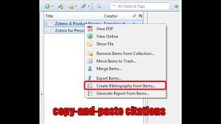How create a bibliography using Zotero and copy it to Word