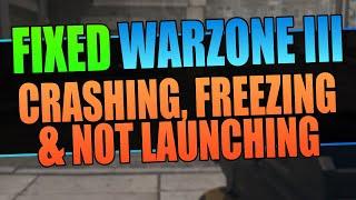 FIX COD Warzone 3 Crashing, Freezing, Not Launching and Dev Errors On PC