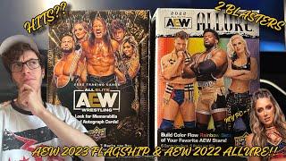 AEW ALLURE 2022 & AEW FLAGSHIP 2023 TRADING CARD UNBOXING!! 2 BLASTER BOXES!!